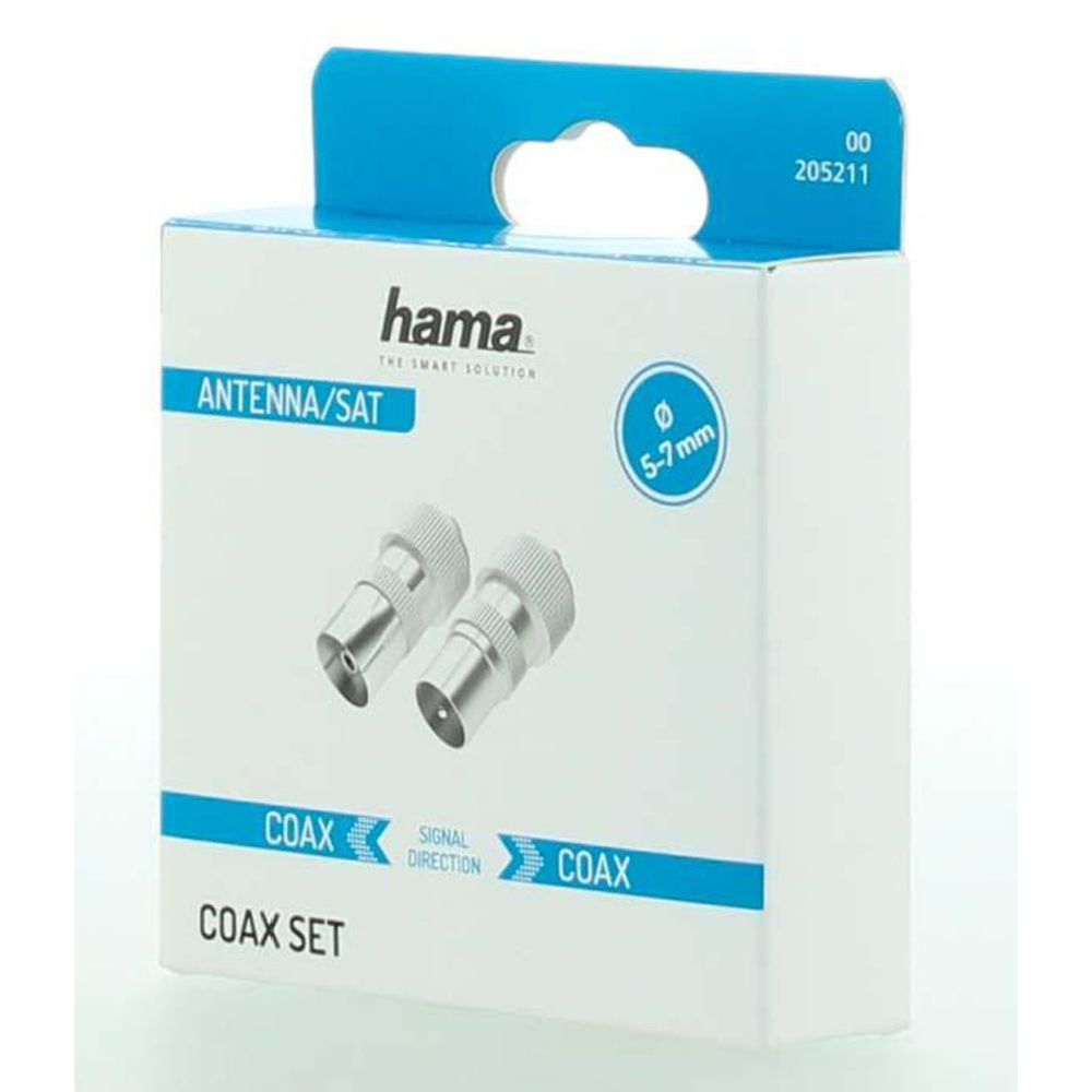 Hama antennkontaktsats, Coax hane, Coax hona, skruvbar, metall