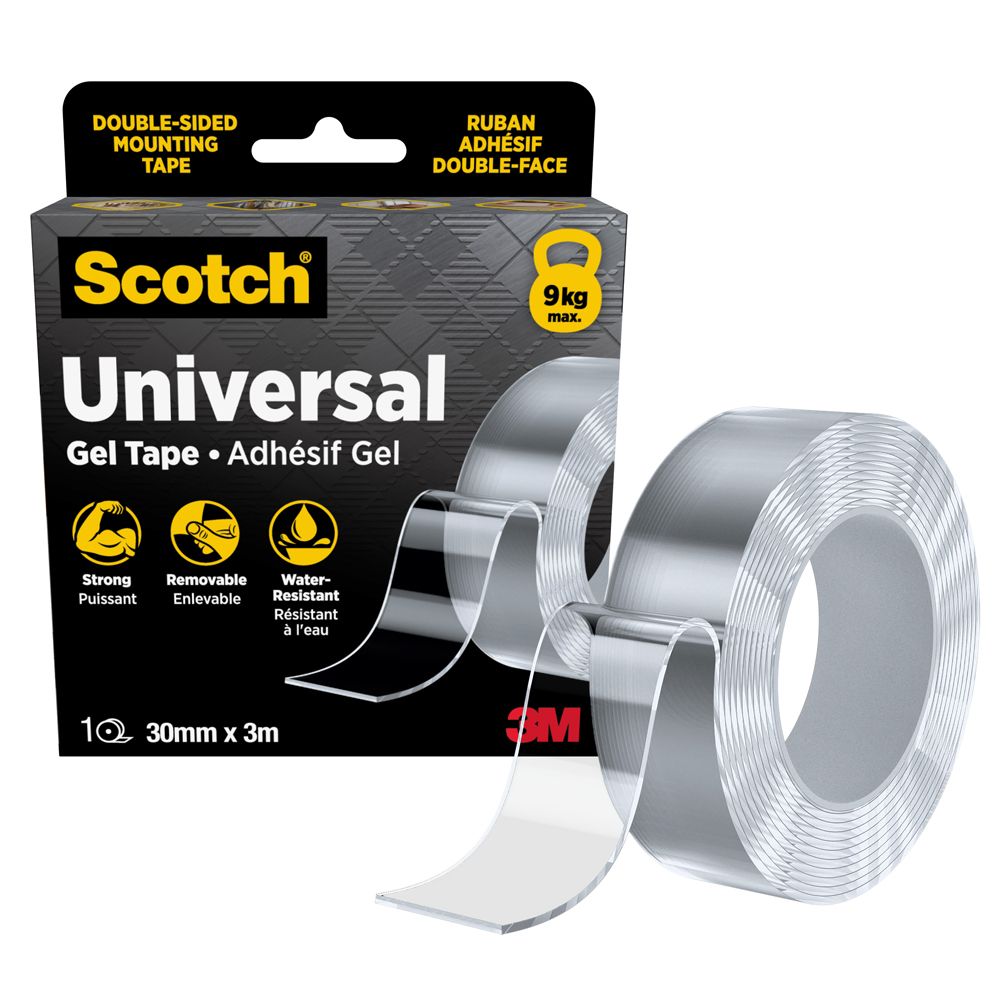 Scotch Universal Gel Tape kaksipuolinen teippi läpinäkyvä 3 m