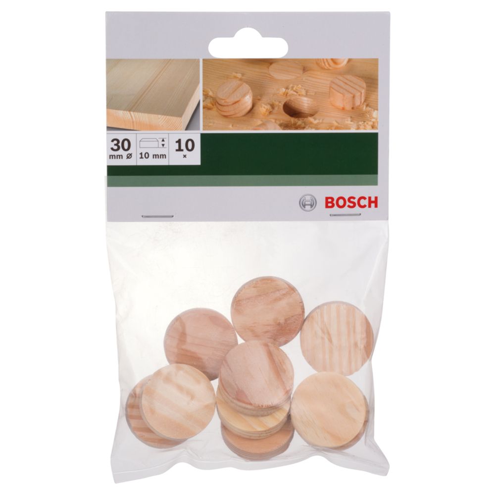 Bosch träplugg 30 mm 10 st.