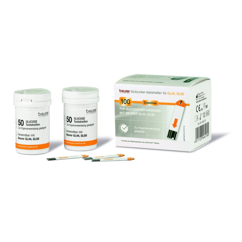 Beurer GL44 verensokerimittarin testiliuskat 50 kpl
