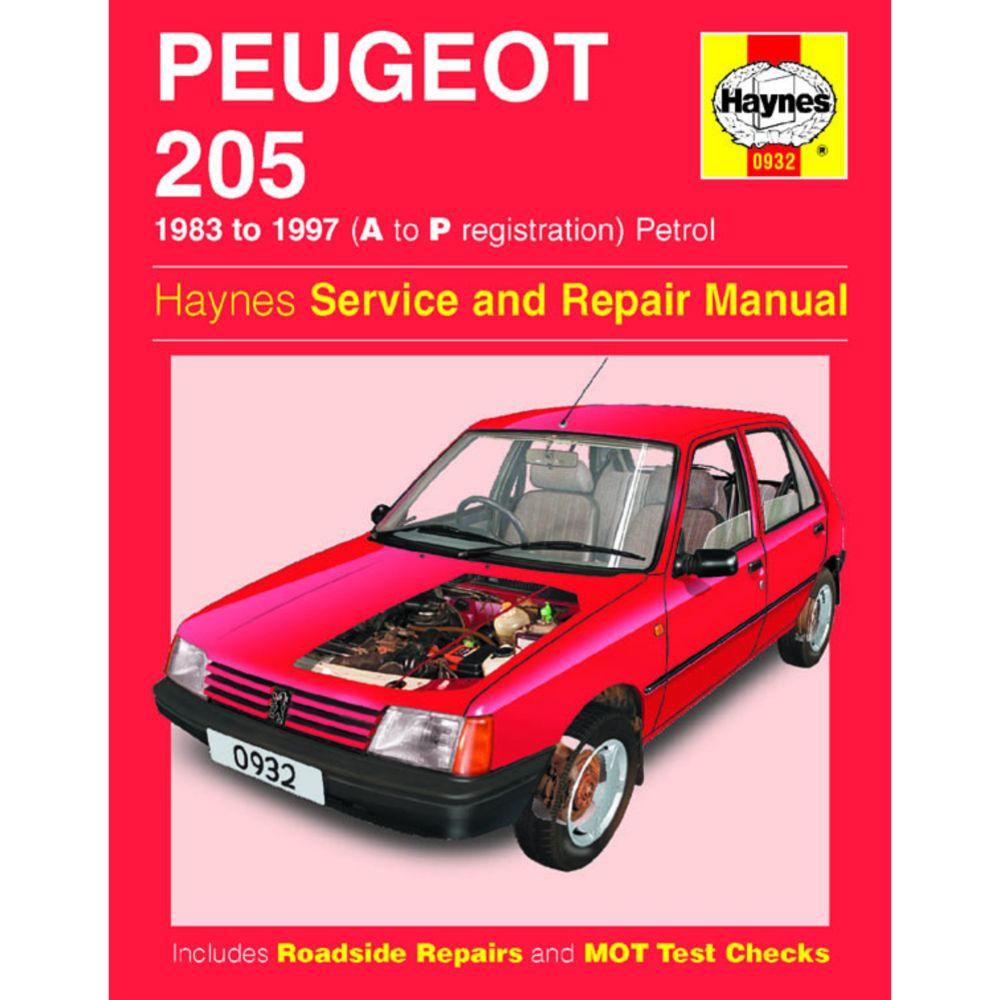 Korjausopas Peugeot 205 83-93 englanninkielinen