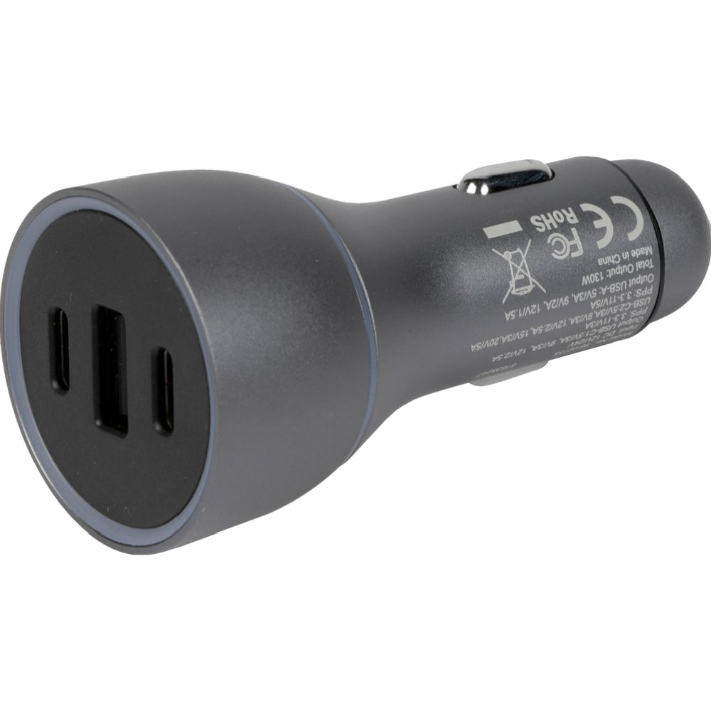 Cloudberry 9,0 A autolaturi, 2 x PD USB-C + 1 x USB-A 130 W