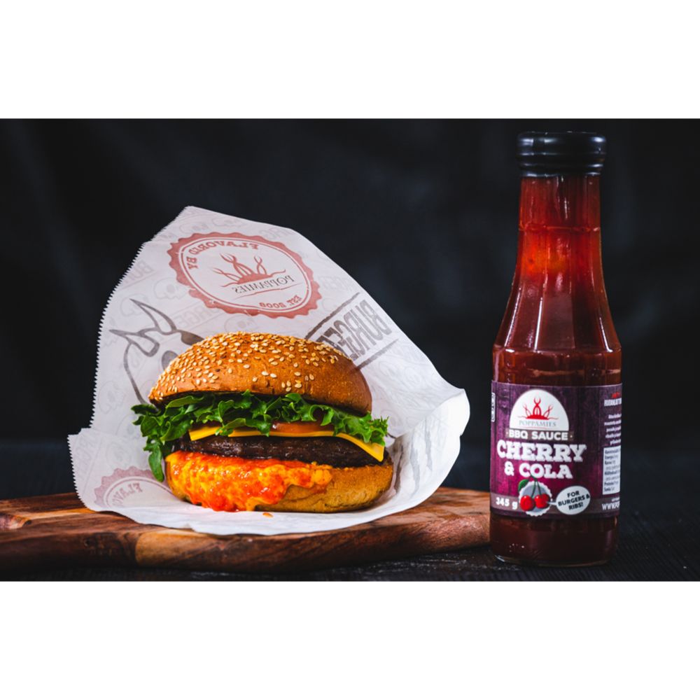 Poppamies BBQ Sauce Cherry & Cola grillkaste, 345 g