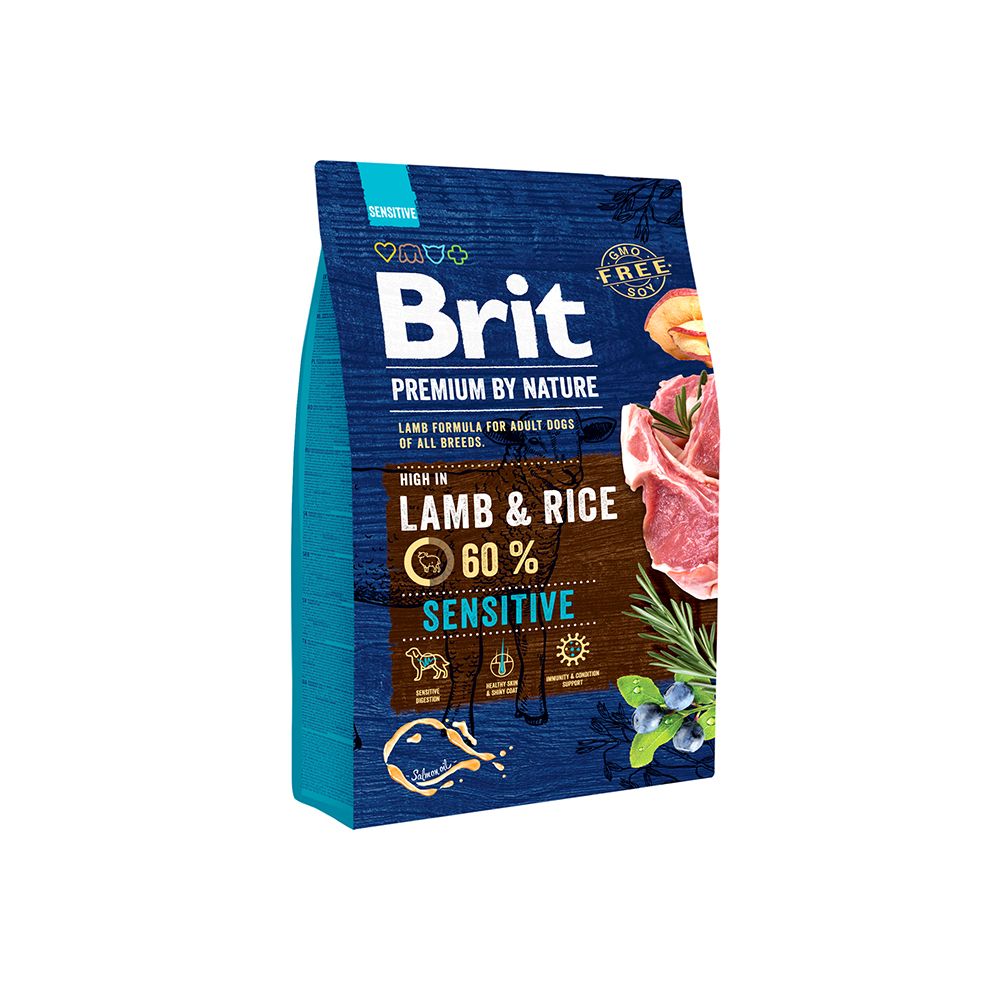 Brit Premium by Nature Sensitive koiranruoka lammas herkälle vatsalle 3 kg