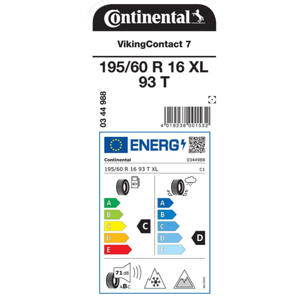 Continental VikingContact 7 195/60 R16 93T XL