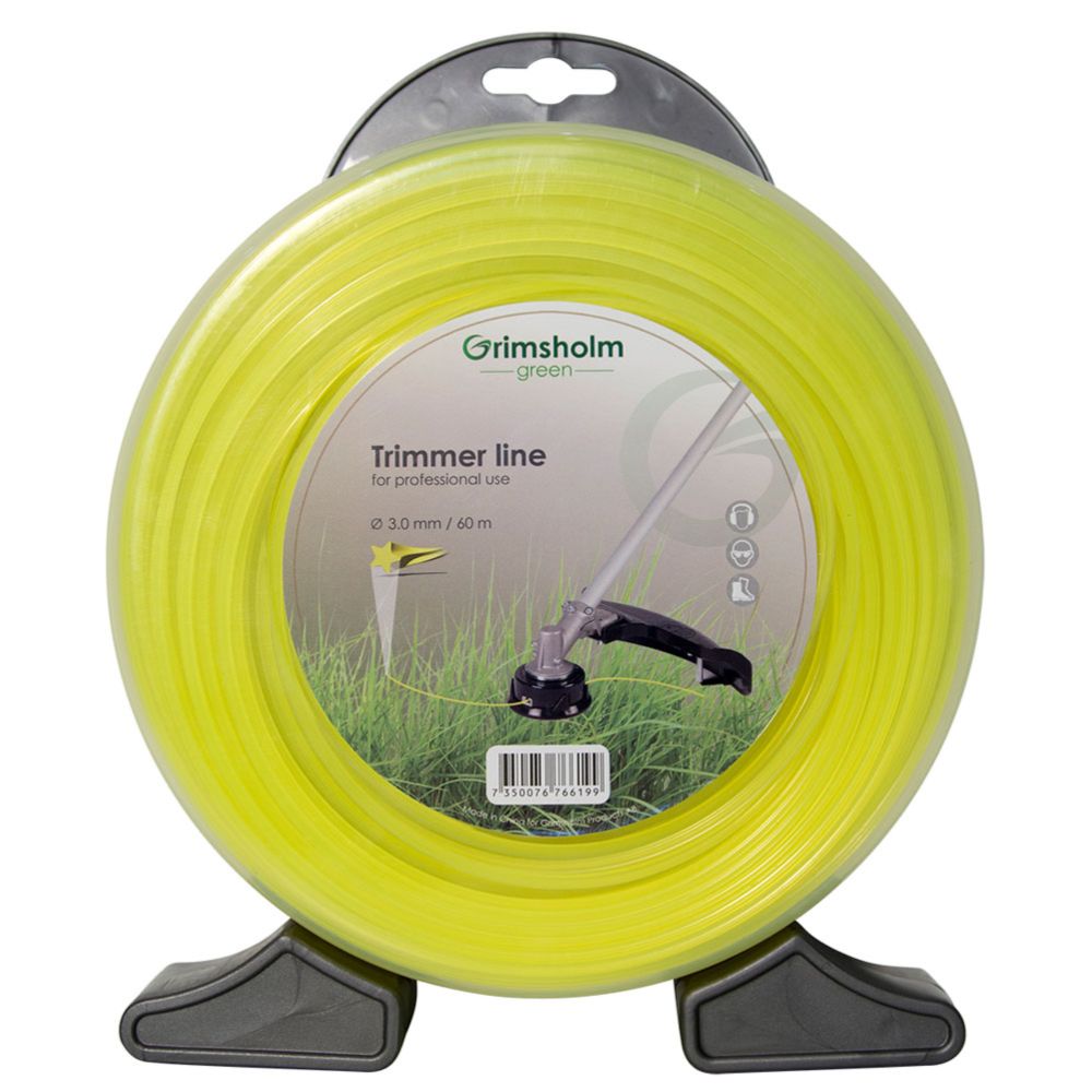 Grimsholm Green trimmerin siima tähtikuvio 3,0 mm x 60 m, keltainen