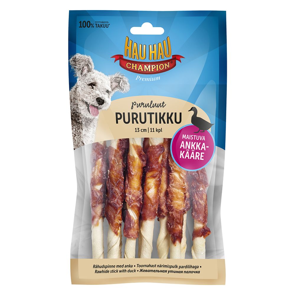Hau-Hau Champion närimispulk pardilihaga 13 cm 11 tk 100 g
