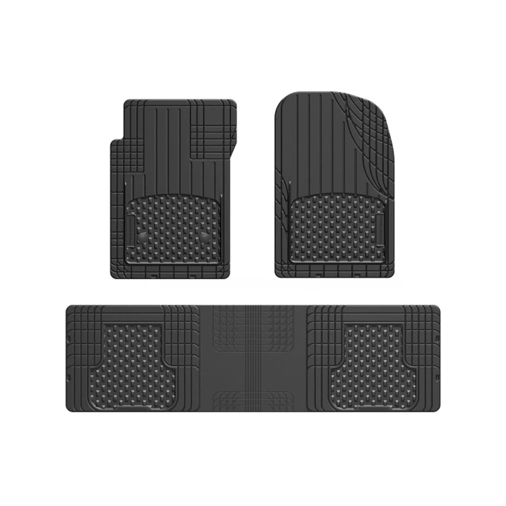 WeatherTech Trim-to-Fit Floor Mat, 3-osaline automattide komplekt must