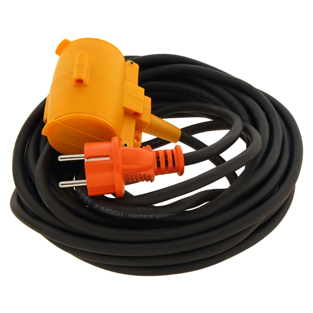 Airam 2-vägs skarvsladd 10 m gummikabel 3 x 1,5 mm² IP44