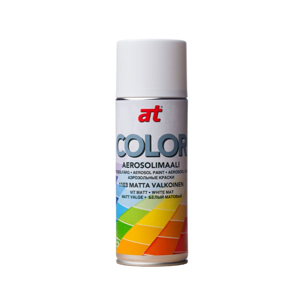 AT-Color spraymaali matta valkoinen 400ml