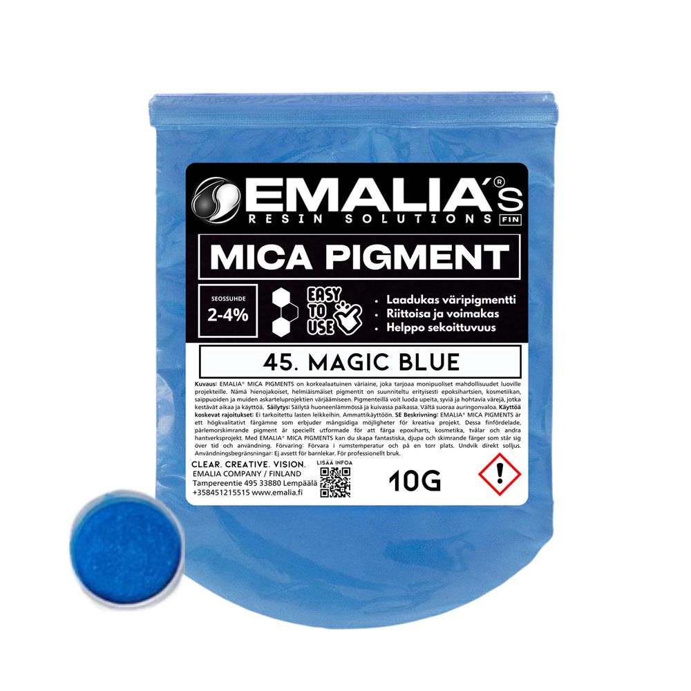 Emalia Mica Väripigmentti 10g sininen helmiäisväripigmentti