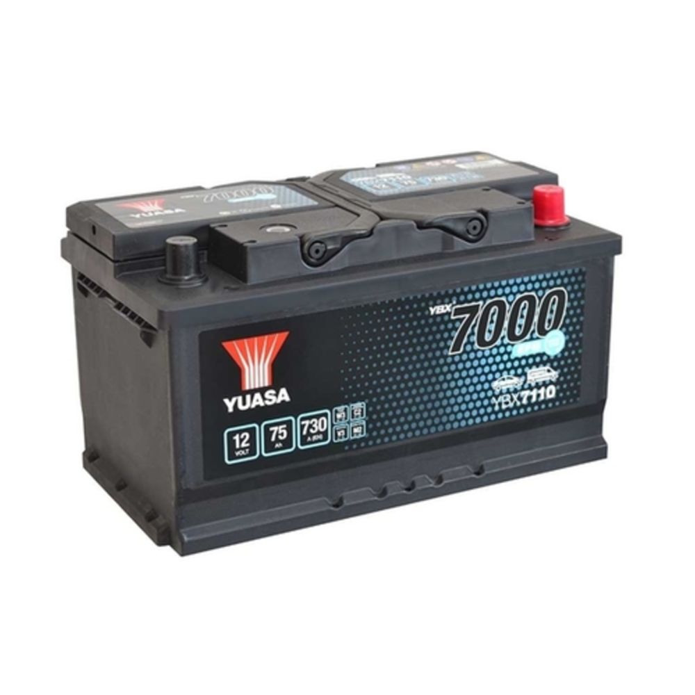 Yuasa YBX7110 75Ah / 730A EFB-batteri L317 x B175 x H175 -+