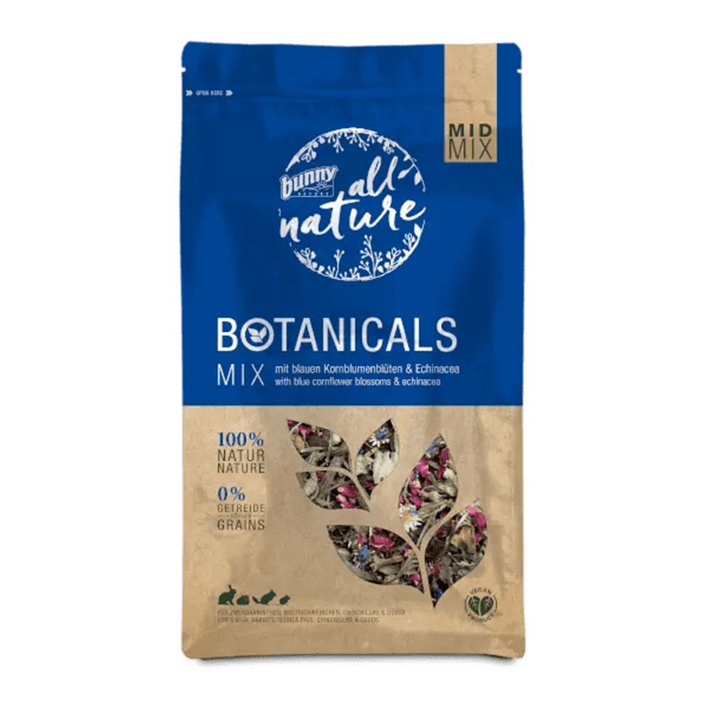 Bunny Nature Botanicals mid mix ruiskukat ja echinacea täydennysrehu kanille 120 g