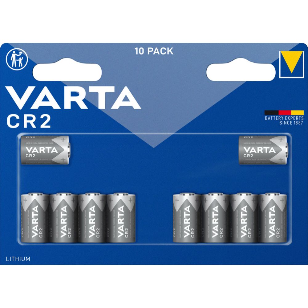 VARTA CR2 / ELCR2 liitiumpatarei 10 tk