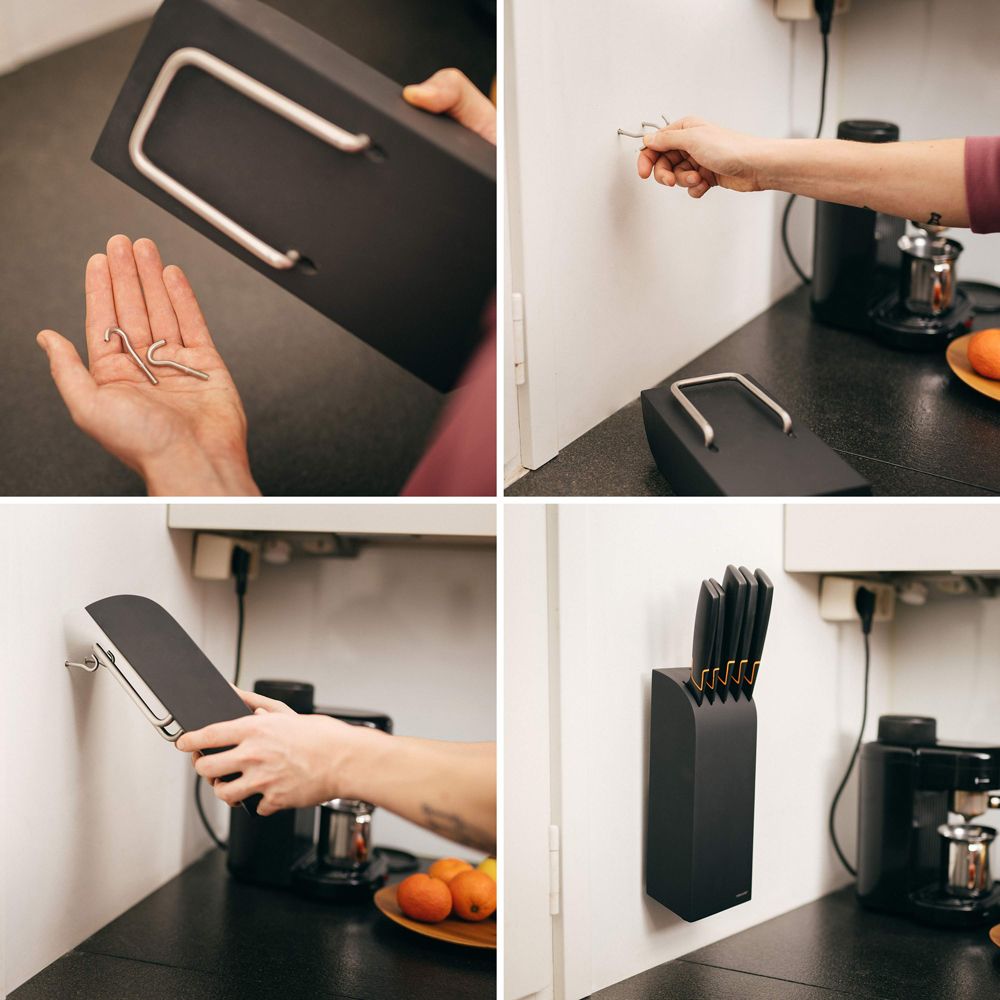 Fiskars Edge knivblock med 5 knivar