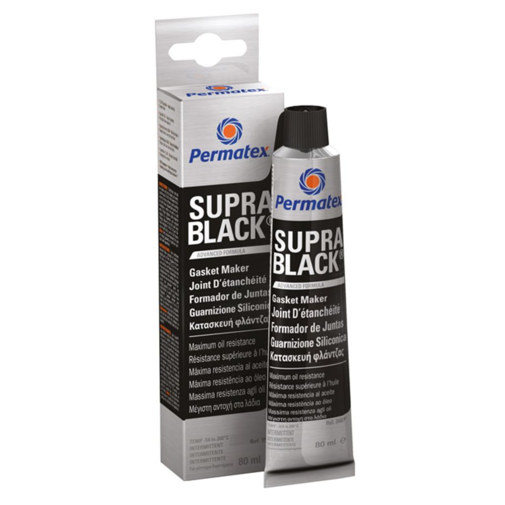Permatex Supra Black tätningssilikon 80 ml