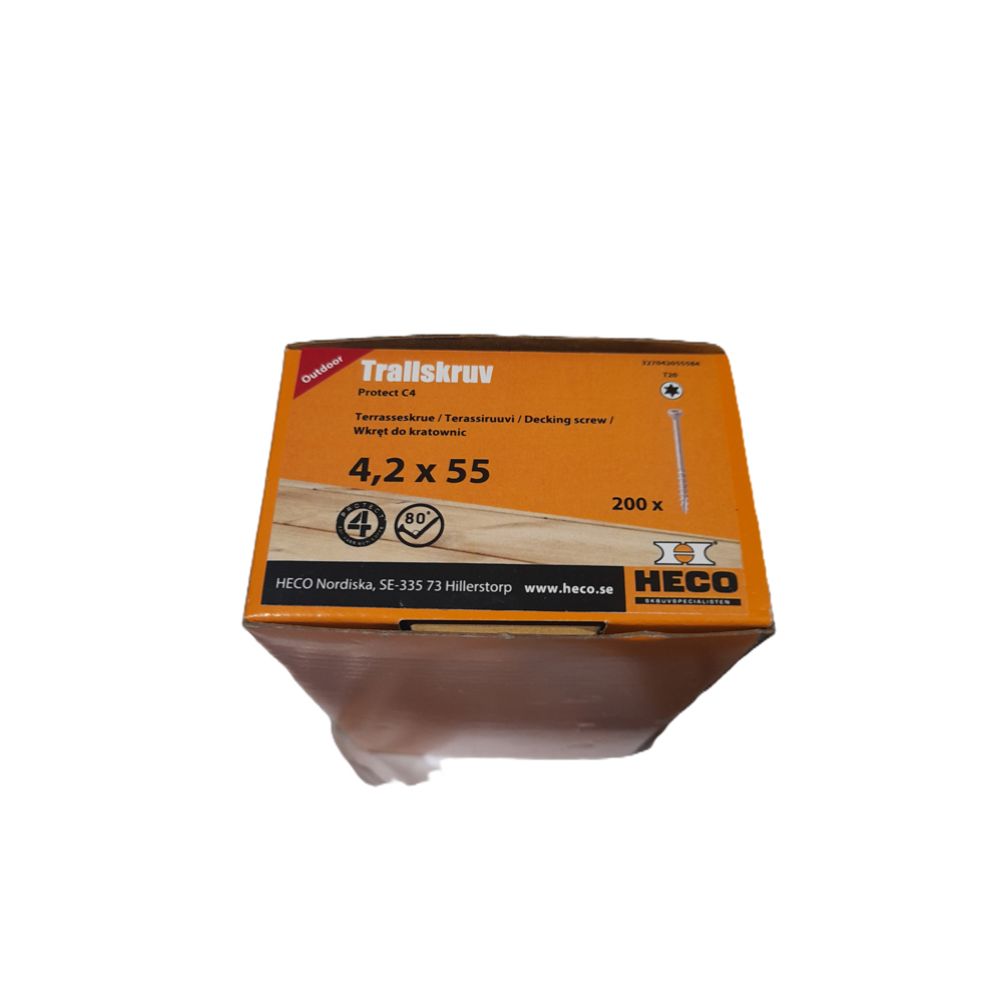 Heco terassiruuvi 4,2 x 55 mm C4 200 kpl