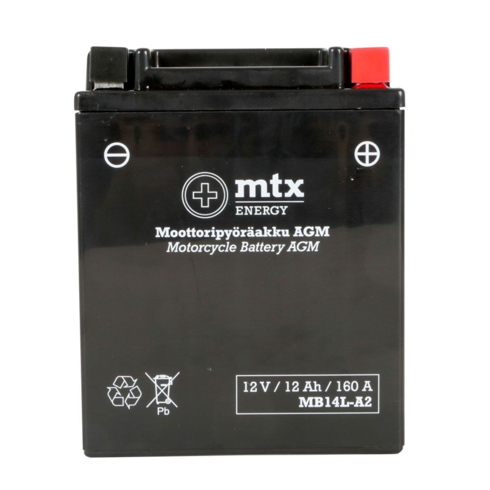 MTX Energy AGM-akku 12V 12Ah "MB14L-A2" (P134xL90xK166mm)