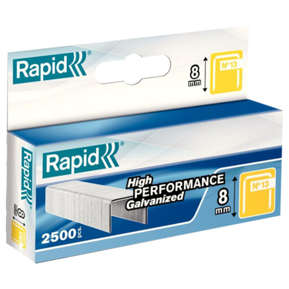 Rapid No 13 finewire-klambrid, 8 mm, 2500 tk