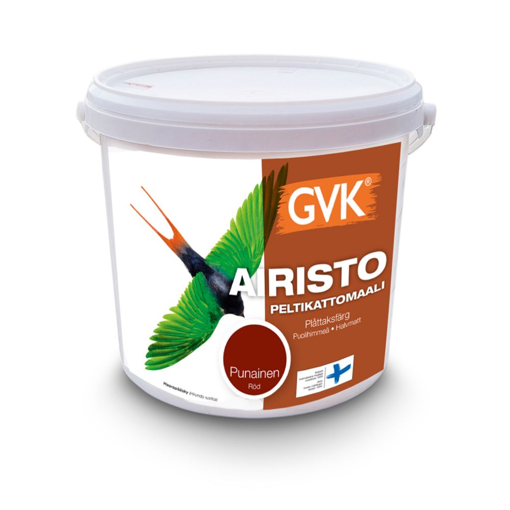 Airisto takplåtsfärg röd RR29 2,7 L