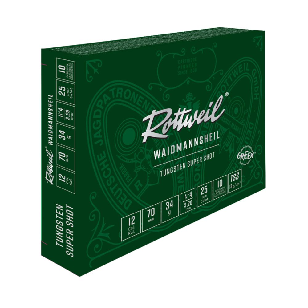 Rottweil Waidmannsheil Tungsten 12/70 34g #4 3,2 mm 10 kpl