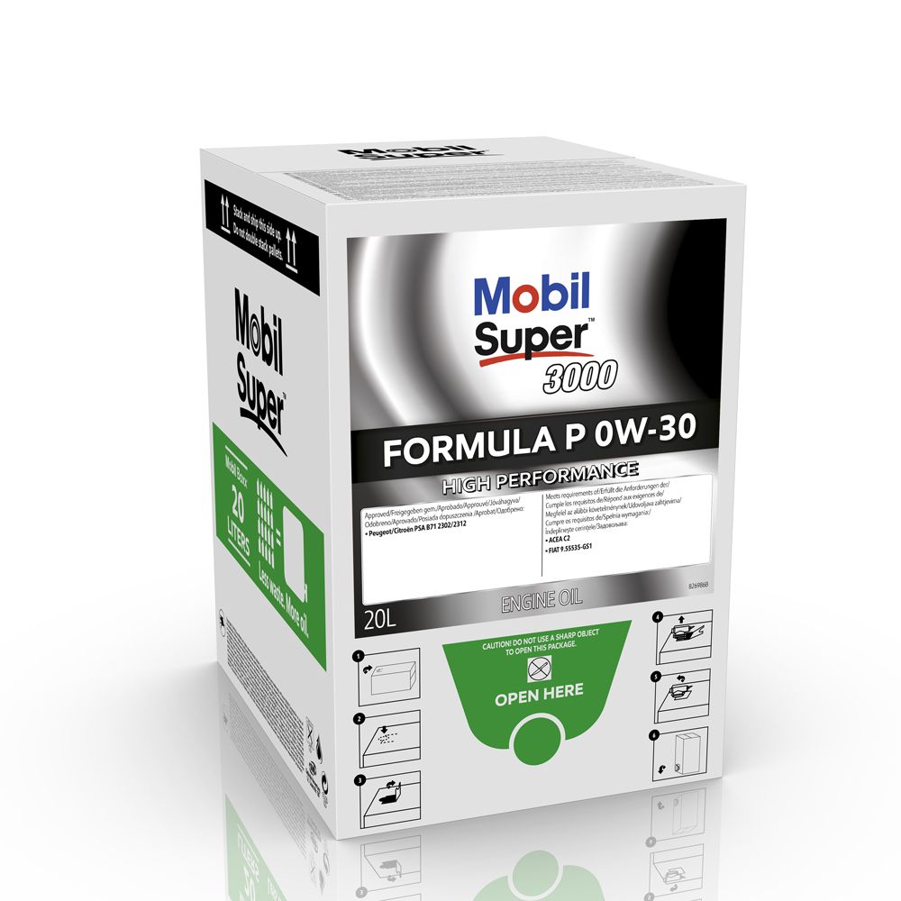 MOBIL SUPER 3000 FORMULA P 0W-30 - bag-in-box 20 L