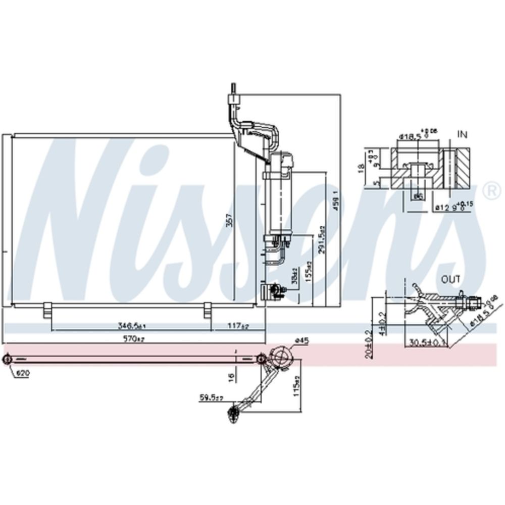 Ilmastointilaitteen lauhdutin 30-00326