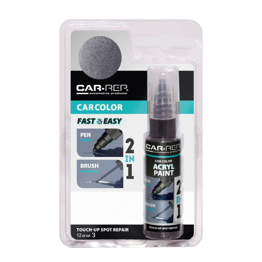 CAR-REP Touch-up korrigeerimispliiats 12 ml 127050 Silver metallic