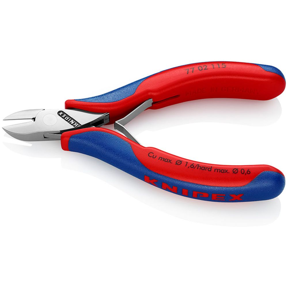 Knipex® 77 02 115 elektronikändavbitare med fjäder 115 mm