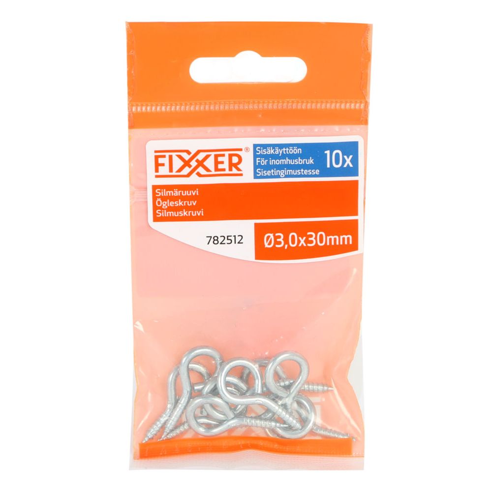 Fixxer® silmuskruvi teras 30 x 30 mm 10 tk