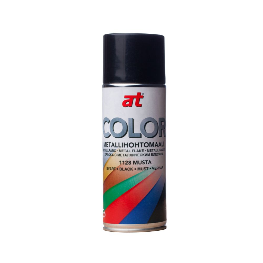 AT-Color metallikvärv, must, 400 ml