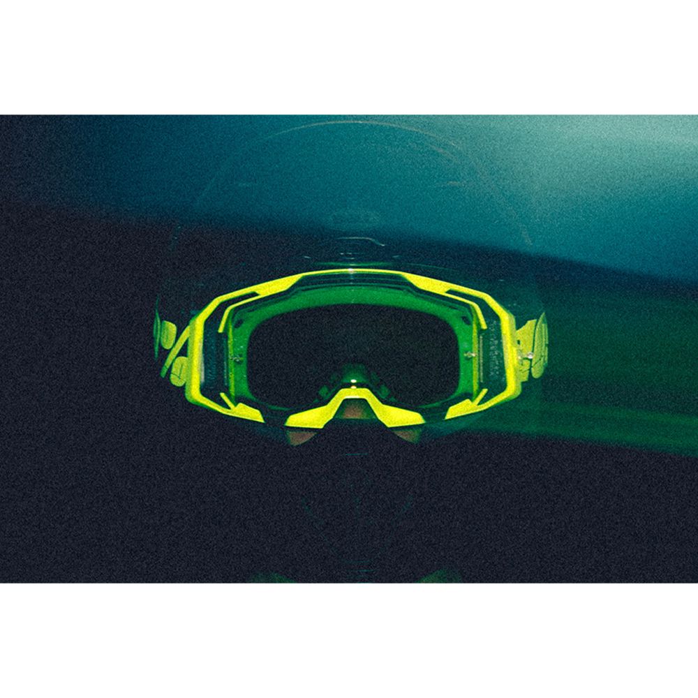100% Armatic Neon Yellow crossglasögon guld spegellins