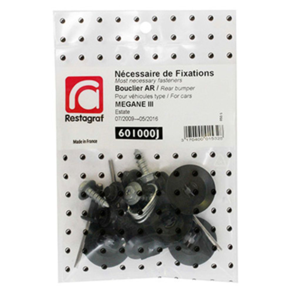 Kiinnikesarja Renault takapuskuri 601000J 21 osaa