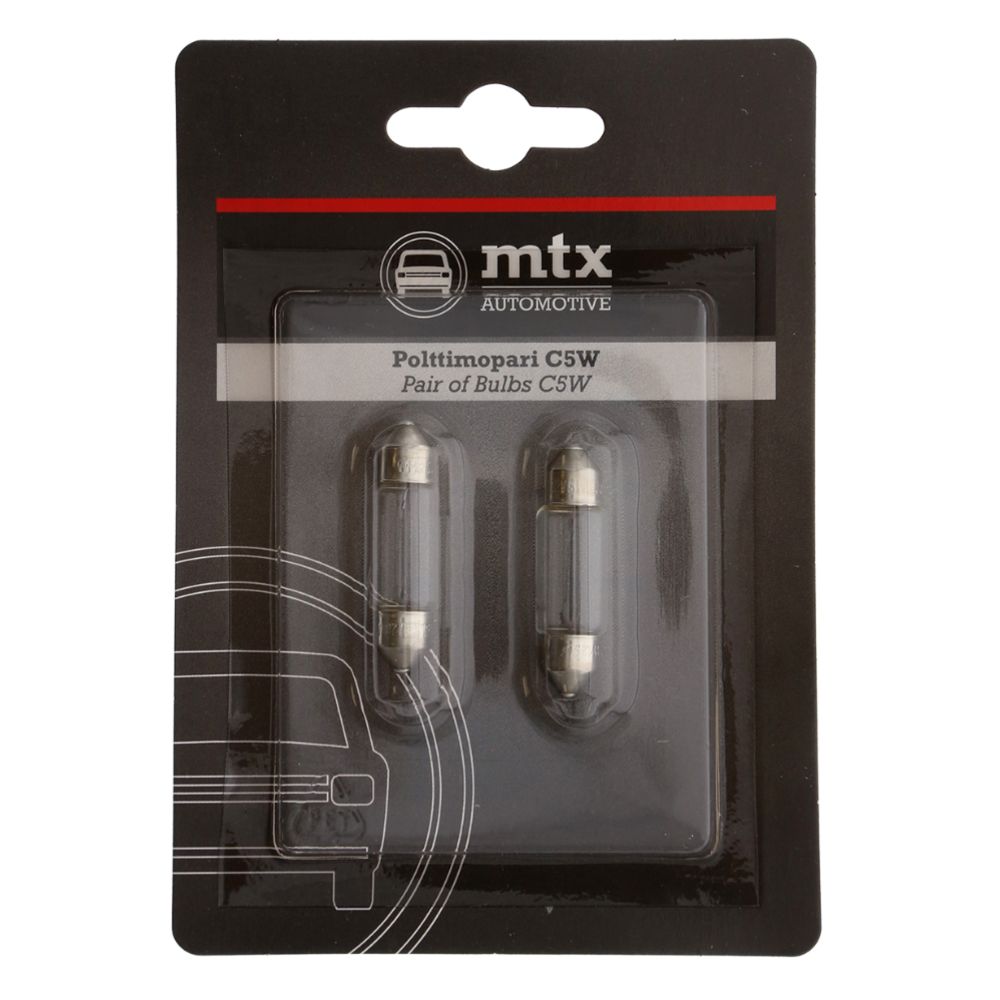 MTX Automotive SV8,5 spollampa 36 mm 12V 5W C5W 2 st.