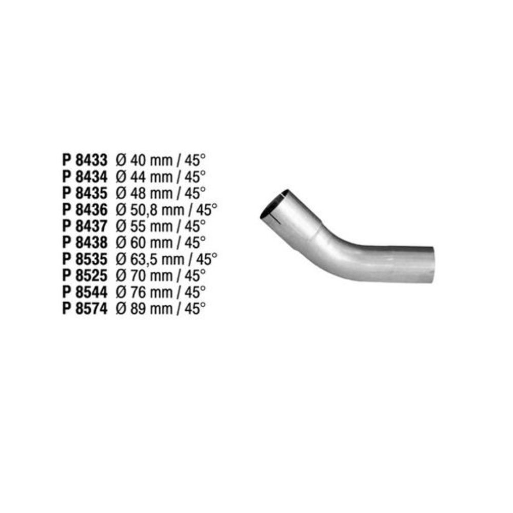 45 mm J-toru 45° (1-3/4")