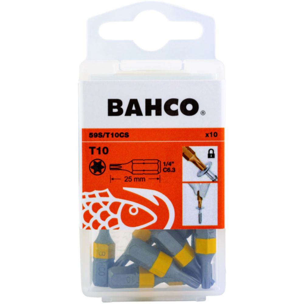 Bahco 59S/T10CS Sticky Torx ruuvauskärki T10C 10 kpl