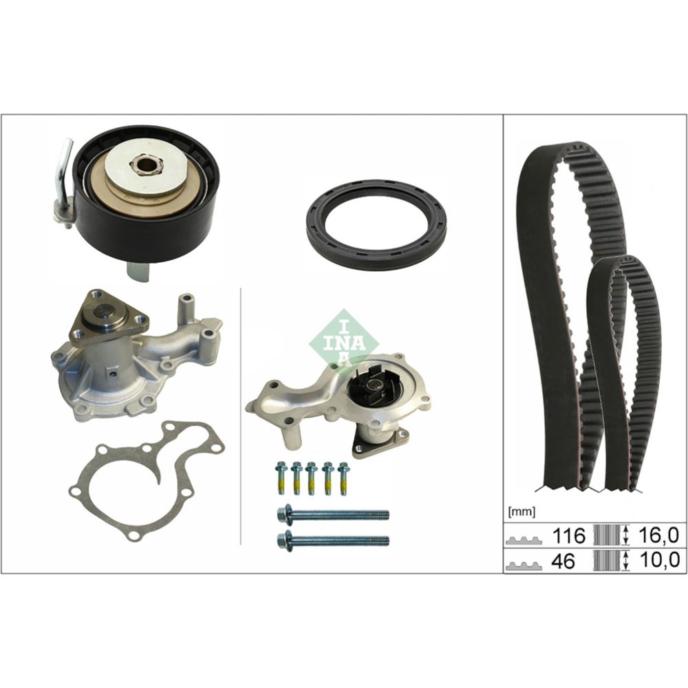 Vattenpump + kuggremssats 25-01366