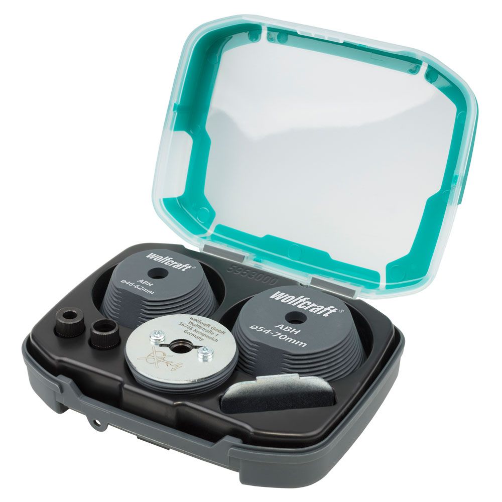 Wolfcraft® centreringsverktyg för hålsåg (initialhål 35–70 mm)