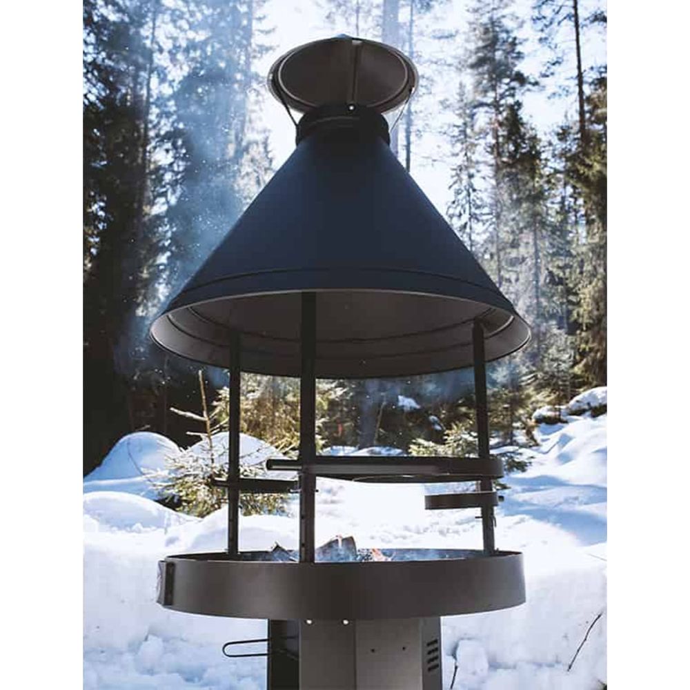 Eldstad 80 hög modell, svart