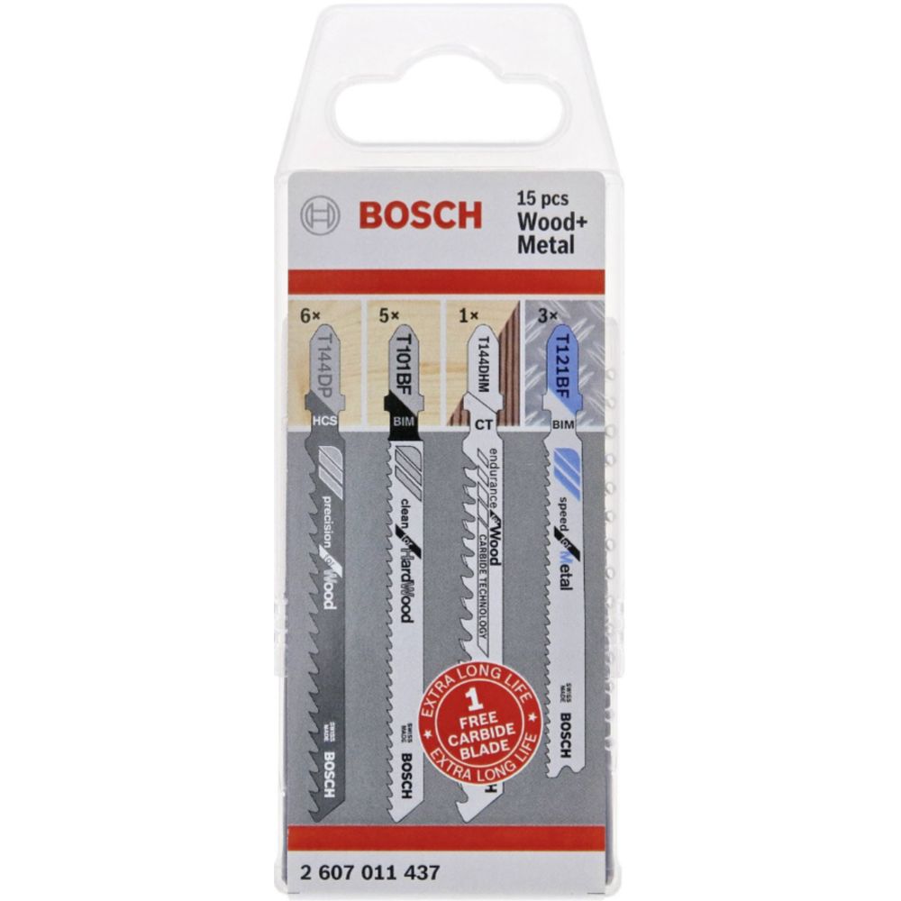 Bosch pistosahanteräsarja metallille 15 kpl