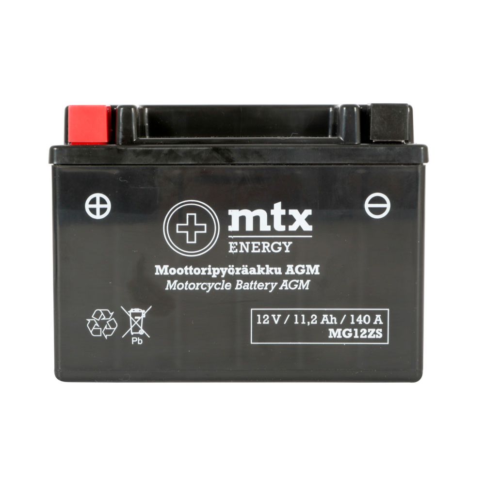 MTX Energy mootorratta AGM-aku 12 V 11,2 Ah "MG12ZS" (P151 x L87 x K110 mm)