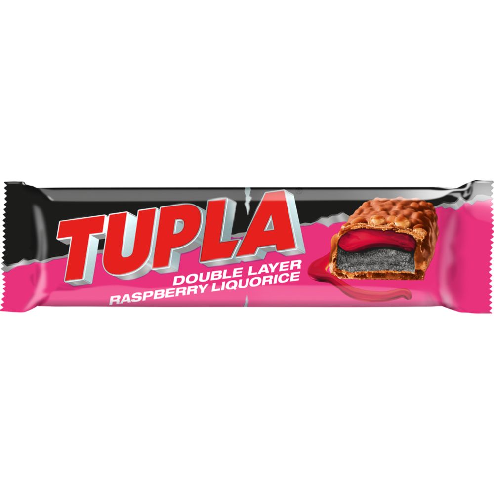 Tupla Double Layer Raspberry Liquorice suklaapatukka 48g