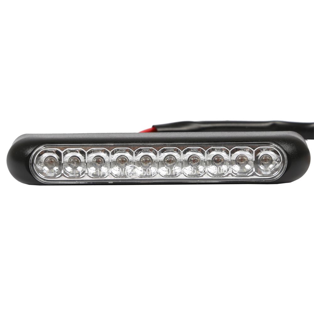 DZ Hardware baklykta LED med nummerplåtsbelysning svart klar lins E-godkänd