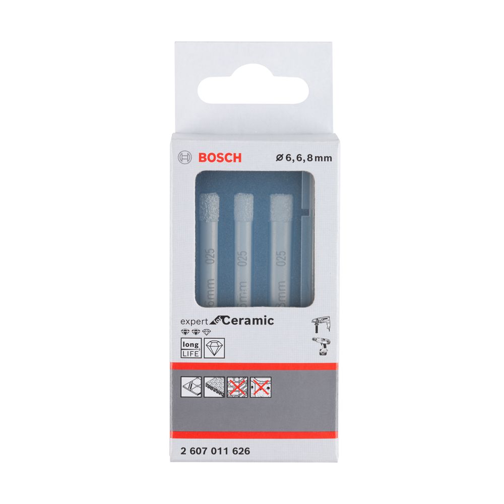 Bosch Ceramic Dry timanttiporanteräsarja 6/6/8 x 66 mm 3 kpl