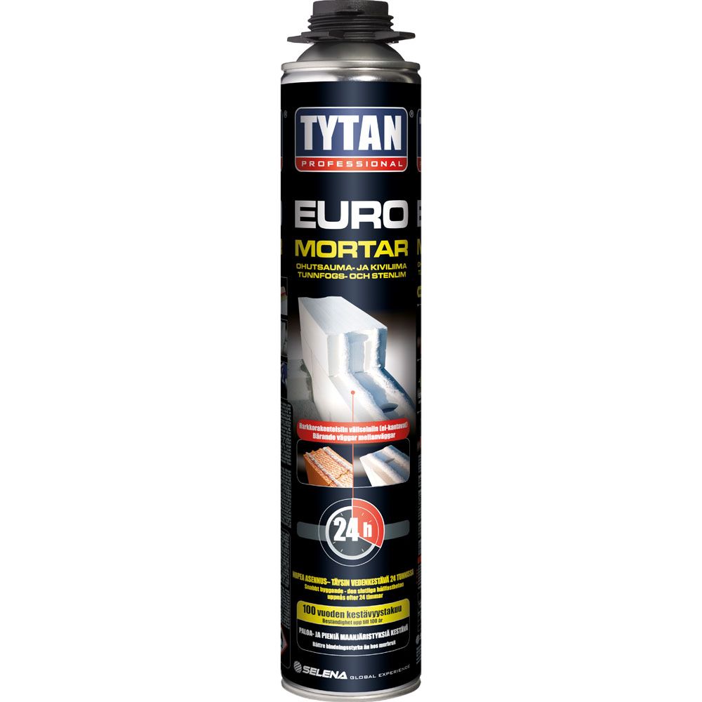 Tytan Euro Mortar ohutsauma- ja kiviliima "pistooli" 870 ml