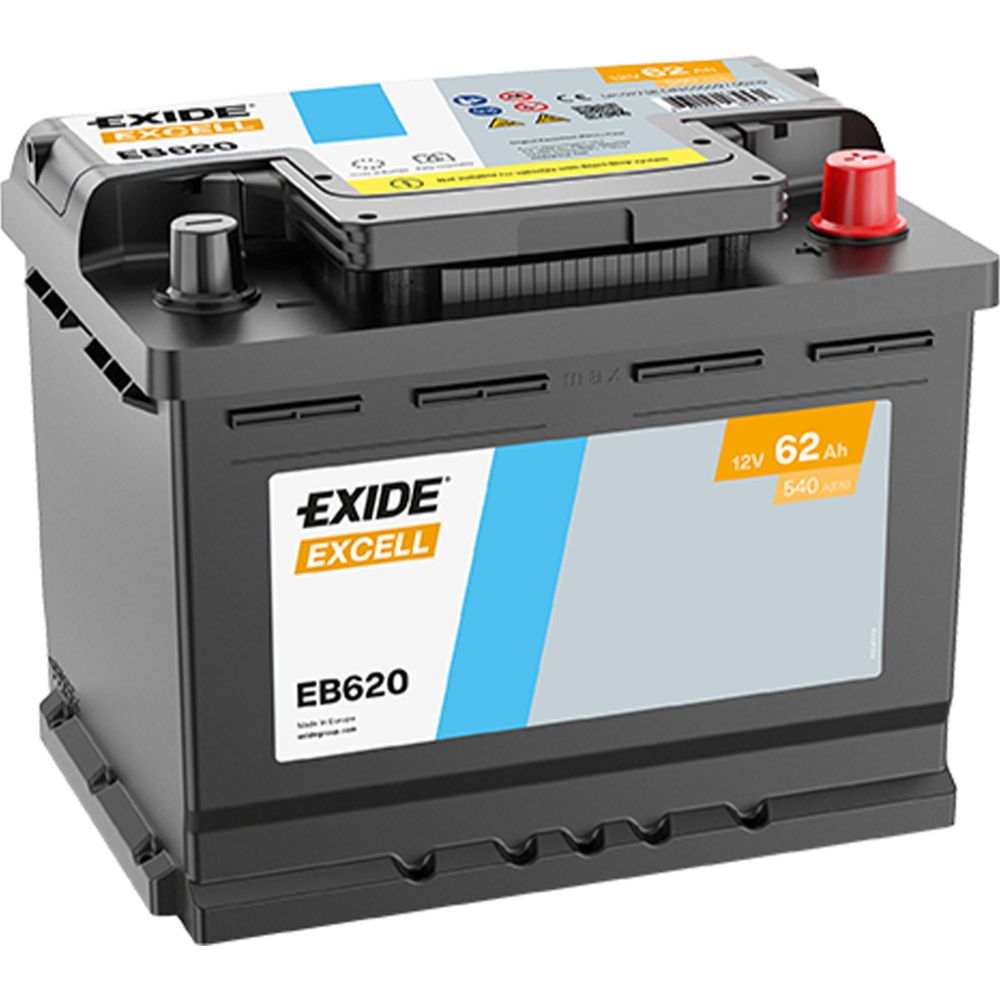 Exide EB620 62 Ah / 540 A akku P242 x L175 x K190 -+