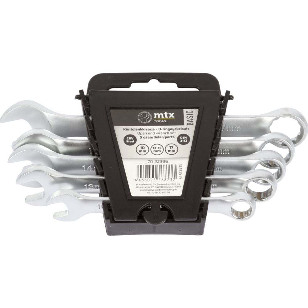 MTX Tools Basic U-ringnyckelsats 10-17 mm 5 delar