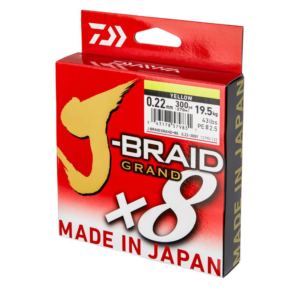 Daiwa J-Braid X8 Grand flätlina grå