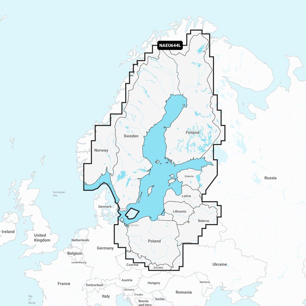 Navionics+ EU644L Östersjön, Finlands och Sveriges inlandsvatten