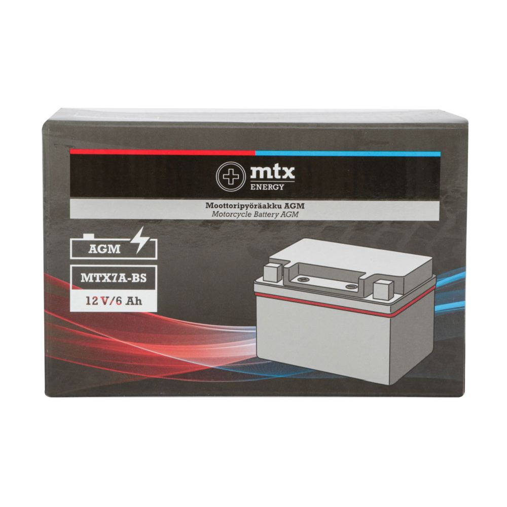 MTX Energy AGM-aku 12 V 6 Ah "MTX7A-BS" (P150 x L87 x K93 mm)